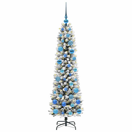 Vidaxl kunstkerstboom met 150 led wit 150 cm pvc en metaal en plastic