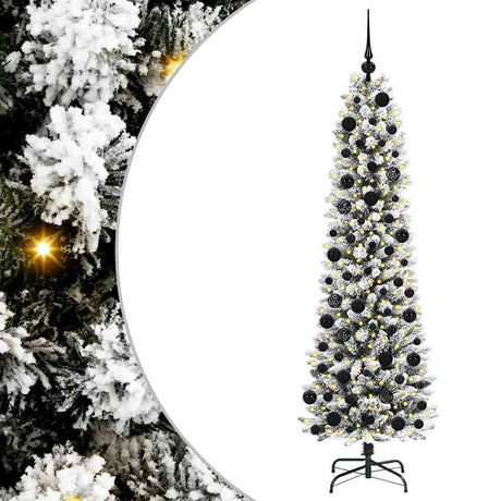 Vidaxl kunstkerstboom met 300 led wit 180 cm pvc en metaal en plastic