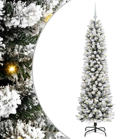 Vidaxl kunstkerstboom met 300 led wit 180 cm pvc en metaal en plastic