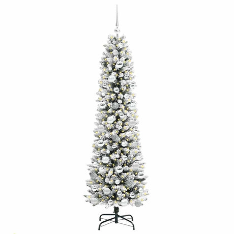 Vidaxl kunstkerstboom met 300 led wit 180 cm pvc en metaal en plastic