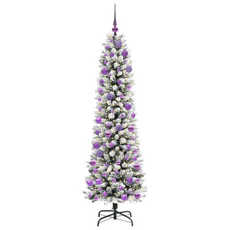 Vidaxl kunstkerstboom met 300 led wit 180 cm pvc en metaal en plastic