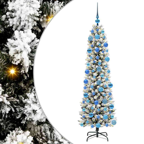 Vidaxl kunstkerstboom met 300 led wit 180 cm pvc en metaal en plastic