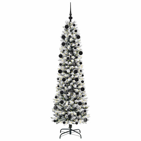 Vidaxl kunstkerstboom met 300 led wit 210 cm pvc en metaal en plastic