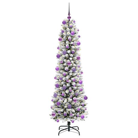 Vidaxl kunstkerstboom met 300 led wit 210 cm pvc en metaal en plastic