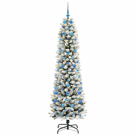 Vidaxl kunstkerstboom met 300 led wit 210 cm pvc en metaal en plastic