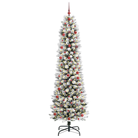 Vidaxl kunstkerstboom met 300 led wit 240 cm pvc en metaal en plastic