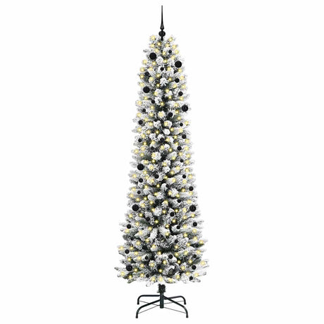 Vidaxl kunstkerstboom met 300 led wit 240 cm pvc en metaal en plastic