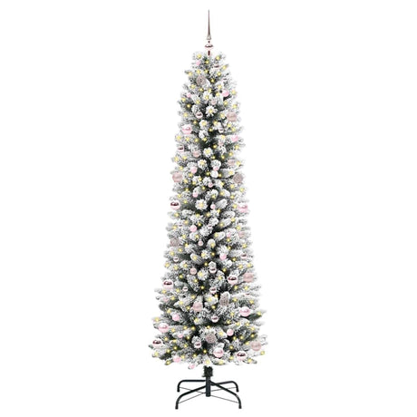 Vidaxl kunstkerstboom met 300 led wit 240 cm pvc en metaal en plastic