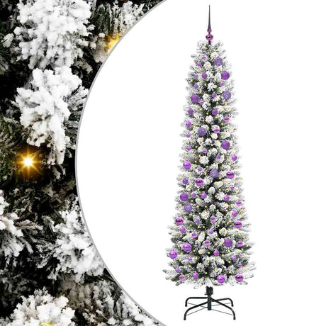 Vidaxl kunstkerstboom met 300 led wit 240 cm pvc en metaal en plastic