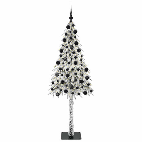 Vidaxl kerstboom met 300 led met standaard wit 210 cm pe en staal