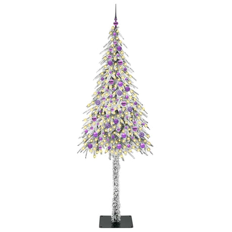 Vidaxl kerstboom met 300 led met standaard wit 210 cm pe en staal