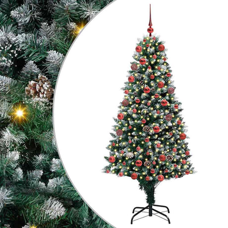 Vidaxl kunstkerstboom groen 180 cm pvc en staal en kunststof