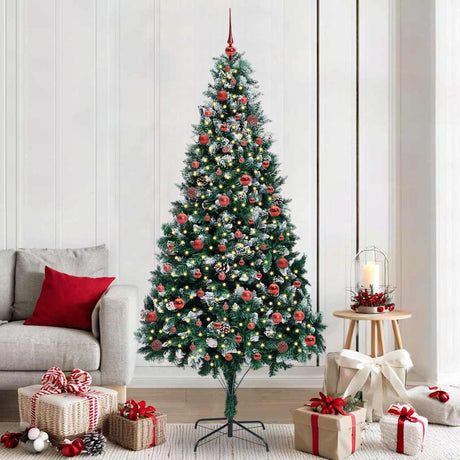Vidaxl kunstkerstboom groen 210 cm pvc en staal en kunststof