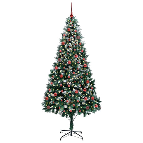 Vidaxl kunstkerstboom groen 210 cm pvc en staal en kunststof