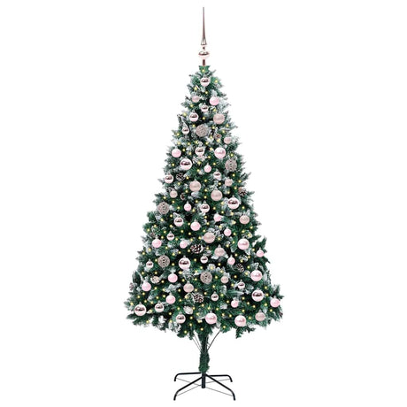 Vidaxl kunstkerstboom groen 210 cm pvc en staal en kunststof