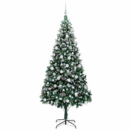 Vidaxl kunstkerstboom groen 210 cm pvc en staal en kunststof