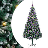 Vidaxl kunstkerstboom groen 210 cm pvc en staal en kunststof