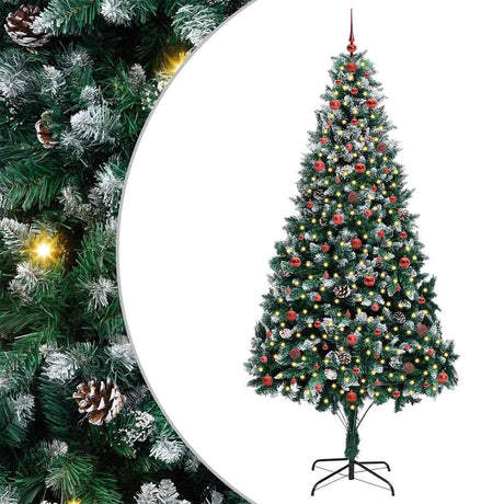 Vidaxl kunstkerstboom groen 240 cm pvc en staal en kunststof