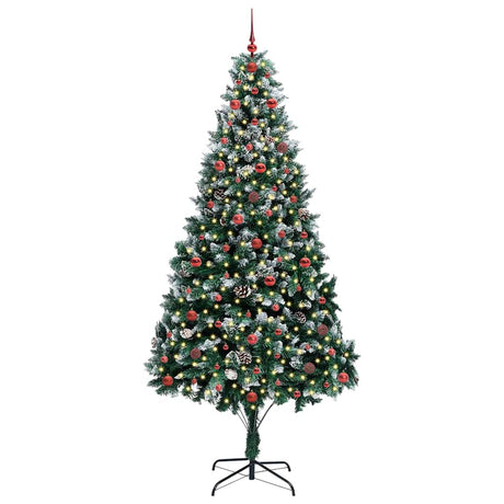 Vidaxl kunstkerstboom groen 240 cm pvc en staal en kunststof