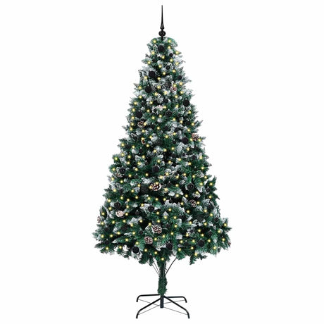 Vidaxl kunstkerstboom groen 240 cm pvc en staal en kunststof