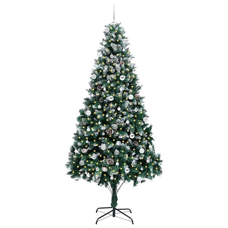 Vidaxl kunstkerstboom groen 240 cm pvc en staal en kunststof