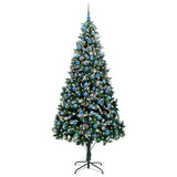 Vidaxl kunstkerstboom groen 240 cm pvc en staal en kunststof