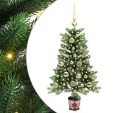 Vidaxl kerstboom met 150 led met standaard groen 90 cm pe