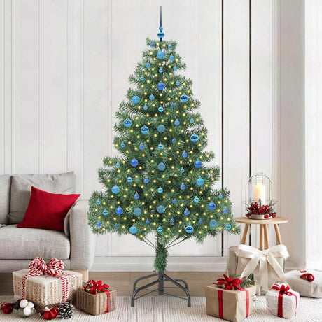 Vidaxl kerstboom met 300 led met standaard groen 210 cm pvc