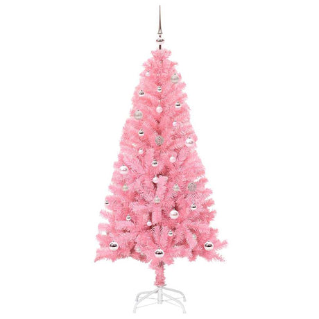 Vidaxl kerstboom met 150 led met standaard roze 150 cm pvc