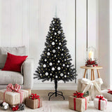 Vidaxl kerstboom met 150 led met standaard zwart 150 cm pvc