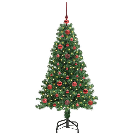 Vidaxl kunstkerstboom groen 120 cm pvc en staal en kunststof