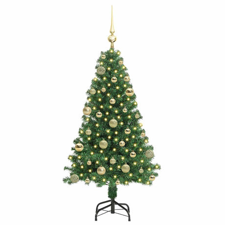 Vidaxl kunstkerstboom groen 120 cm pvc en staal en kunststof