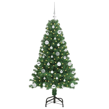 Vidaxl kunstkerstboom groen 150 cm pvc en staal en kunststof