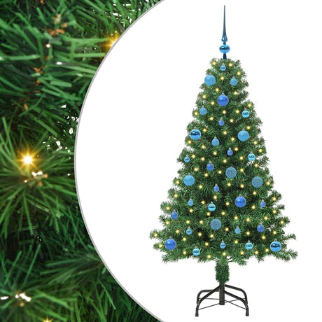 Vidaxl kunstkerstboom groen 150 cm pvc en staal en kunststof