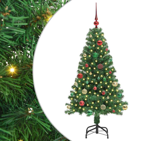 Vidaxl kunstkerstboom groen 150 cm pvc en staal en kunststof