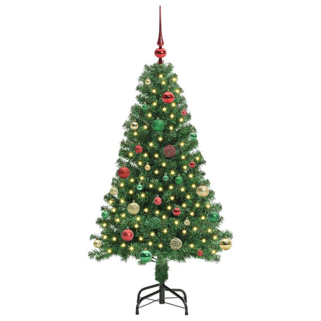 Vidaxl kunstkerstboom groen 150 cm pvc en staal en kunststof