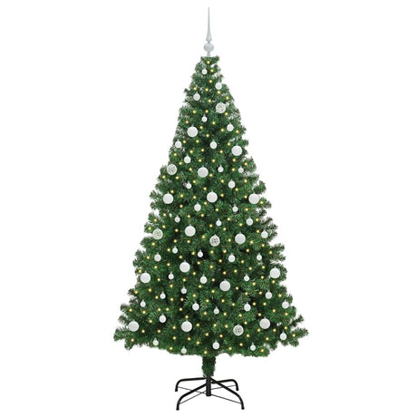 Vidaxl kunstkerstboom groen 210 cm pvc en staal en kunststof