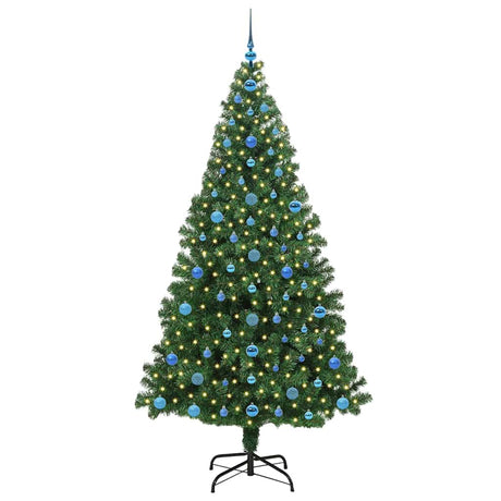 Vidaxl kunstkerstboom groen 210 cm pvc en staal en kunststof