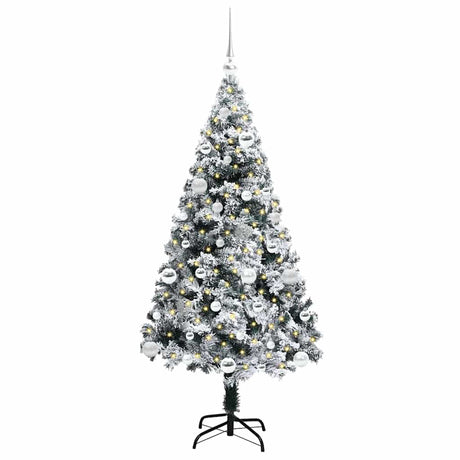 Vidaxl kunstkerstboom met 150 led wit 150 cm pvc en staal en kunststof