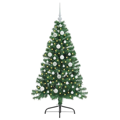Vidaxl kunstmatig voorverlicht kerstboom met 150 led groen 120 cm pvc