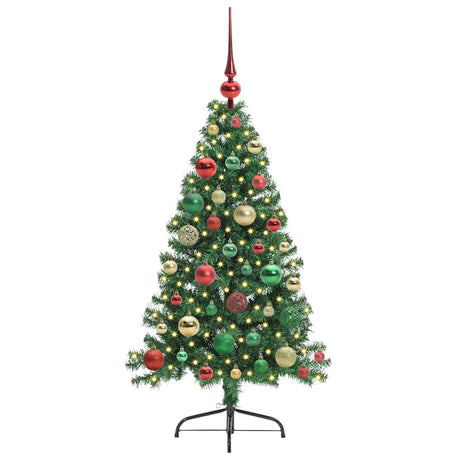 Vidaxl kunstmatig voorverlicht kerstboom met 150 led groen 120 cm pvc