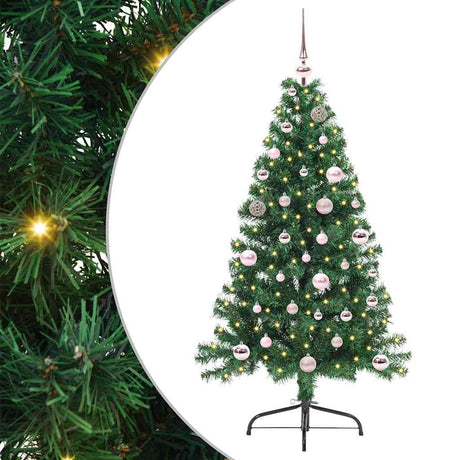 Vidaxl kunstmatig voorverlicht kerstboom met 150 led groen 150 cm pvc