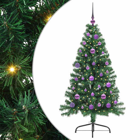 Vidaxl kunstmatig voorverlicht kerstboom met 150 led groen 150 cm pvc