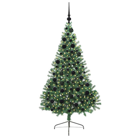 Vidaxl kunstmatig voorverlicht kerstboom met 300 led groen 180 cm pvc