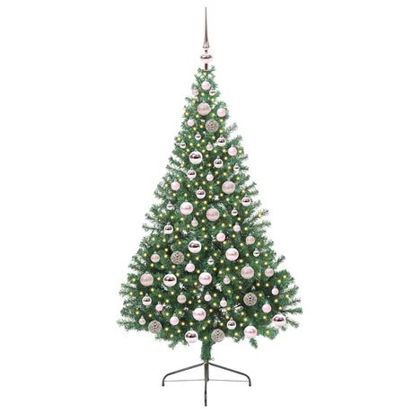 Vidaxl kunstmatig voorverlicht kerstboom met 300 led groen 180 cm pvc