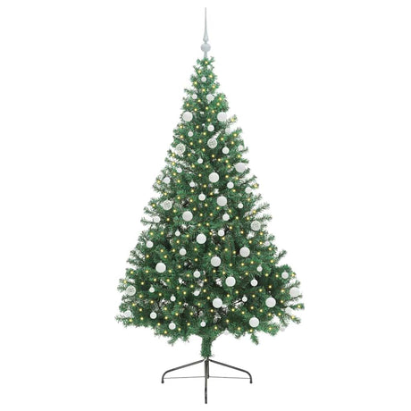 Vidaxl kunstmatig voorverlicht kerstboom met 300 led groen 180 cm pvc