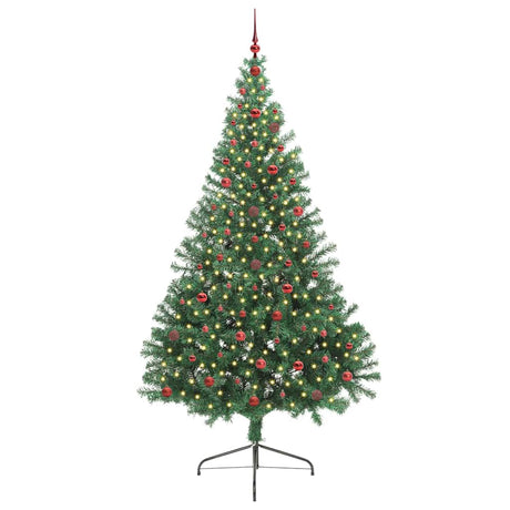 Vidaxl kunstmatig voorverlicht kerstboom met 300 led groen 240 cm pvc