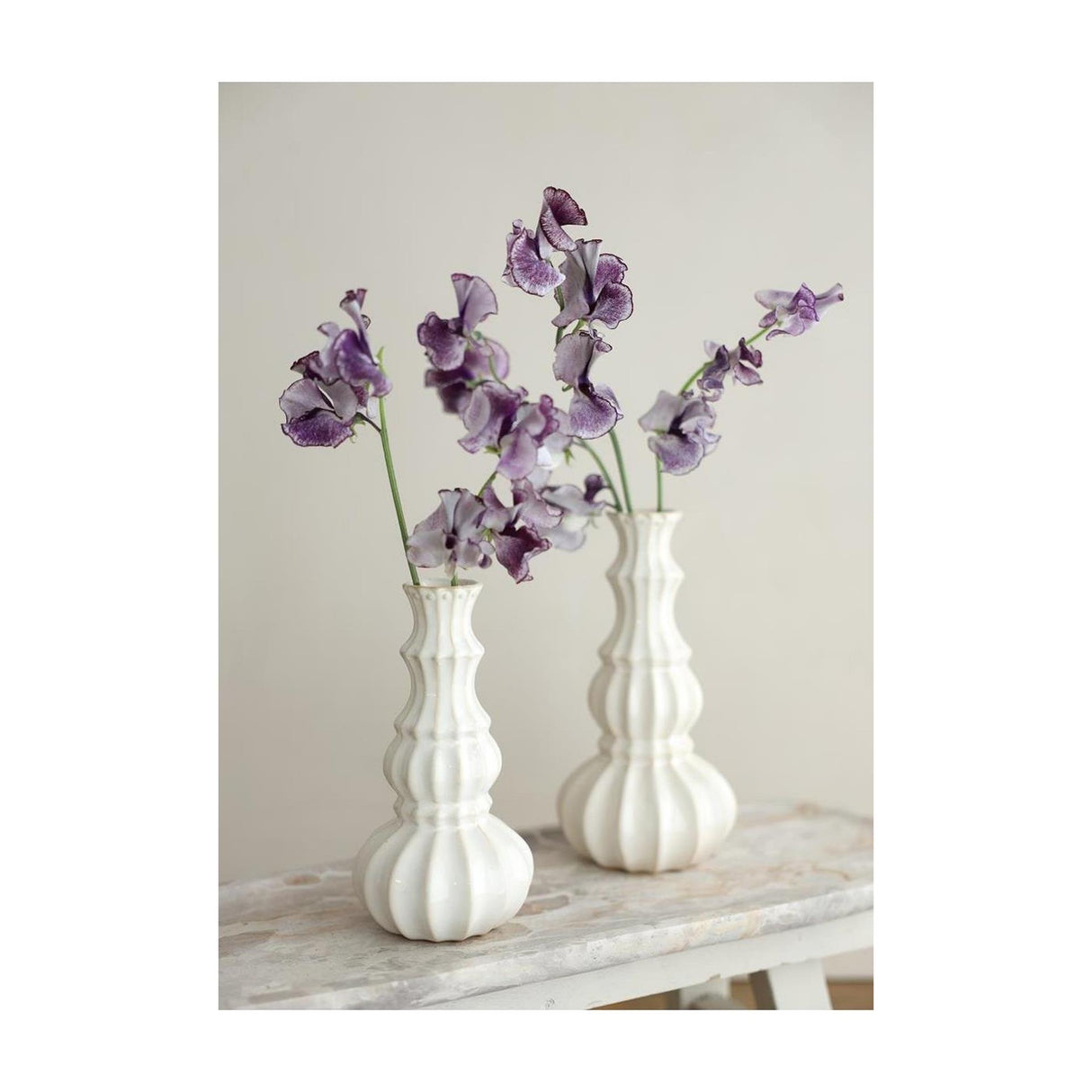 Ideas 4 seasons vaas delphi ø10,3xh20cm crème zand