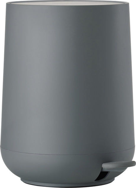 Zone denmark nova pedaalemmer - prullenbak badkamer softclose - afvalemmer klein - toilet badkamer accessoires - kunststof - 5 liter - 29 x 23 cm - grijs