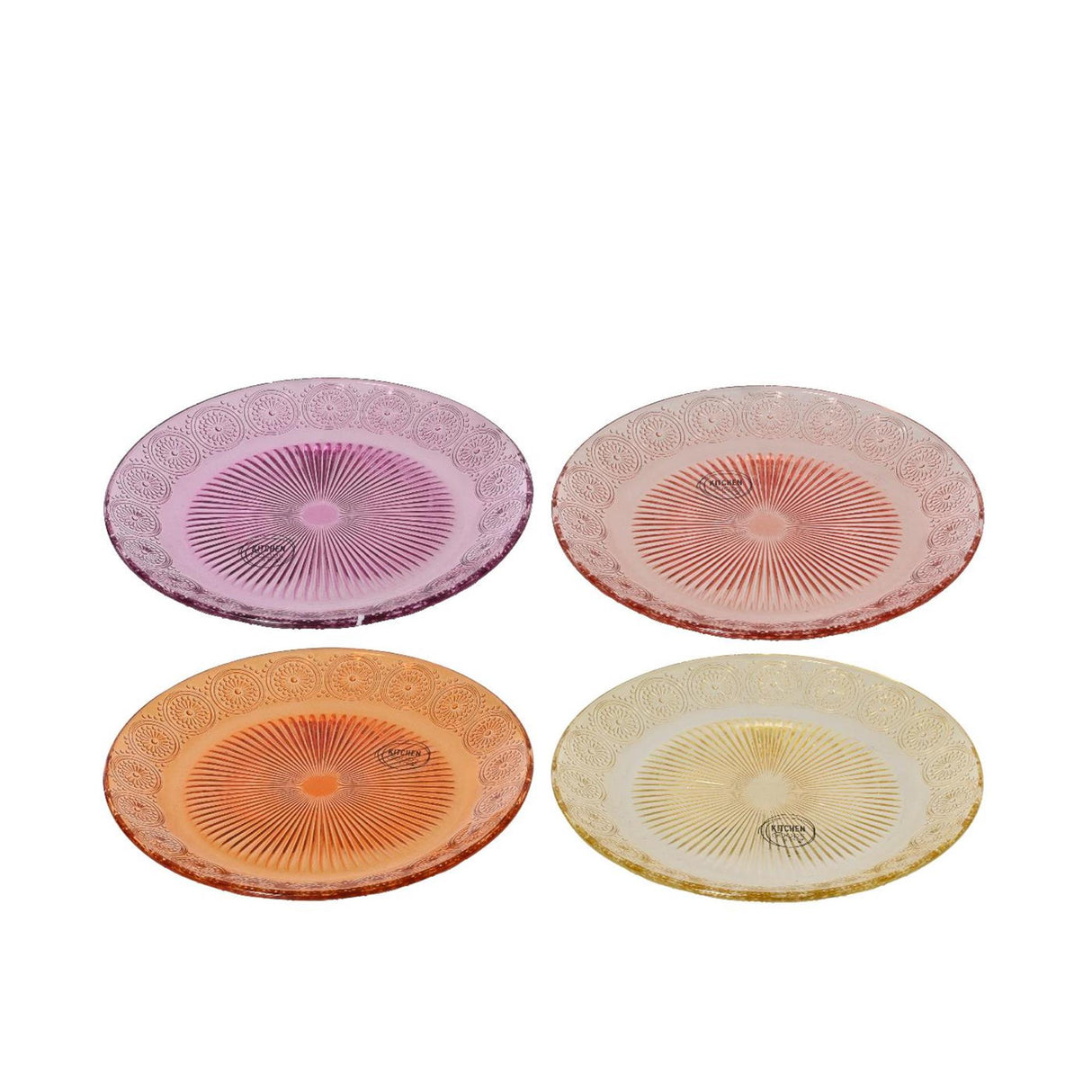 Decoris ontbijtbord glas ø25xh1,8cm